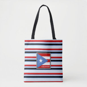 Personalisierte Puerto Rico-Flagge und Streifen