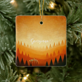 Personalisierte Pumpkin Ernte Autumnal Harvest Keramikornament