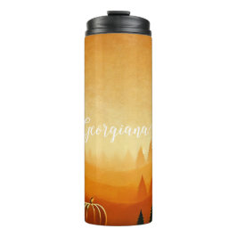 Personalisierte Pumpkin Ernte Autumnal Harvest Thermosbecher