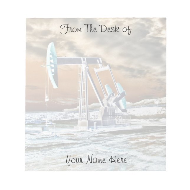 Personalisierte Pumpstation Notepad Notizblock (Vorderseite)