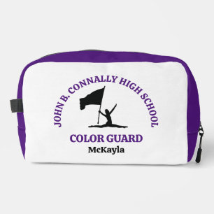 Personalisierte Purple High School Color Guard Waschbeutel