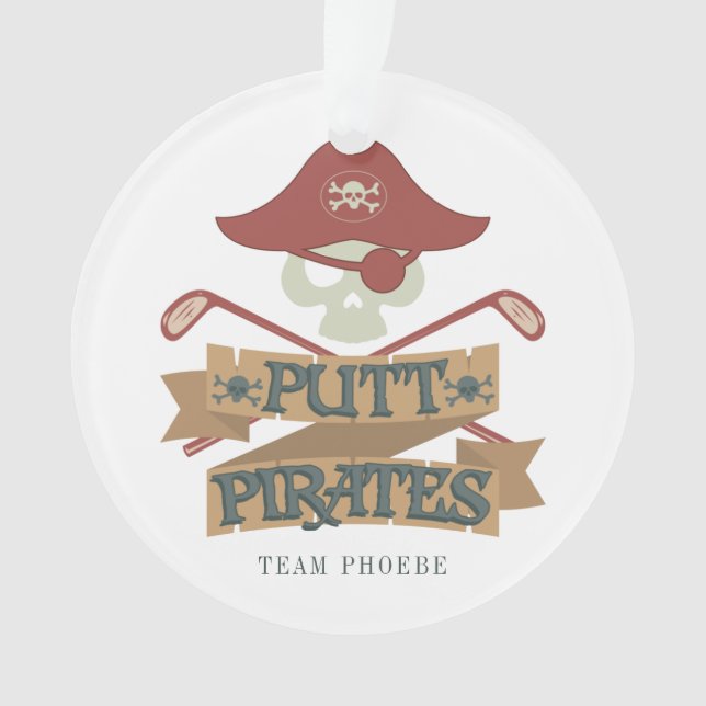 Personalisierte Putt Pirates Golfing Outdoor Sport Ornament (Vorderseite)