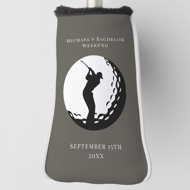 Personalisierte Putter-Abdeckung | Bachelor Weeken Golf Headcover (Rotieren 90)