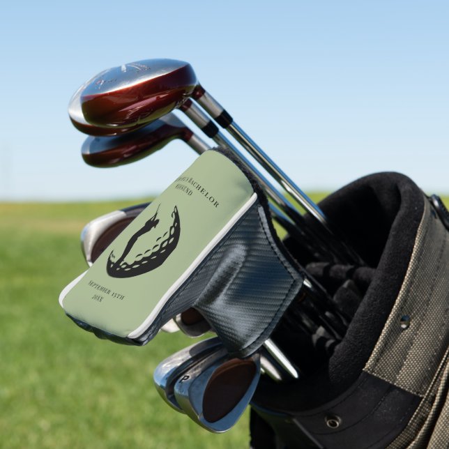 Personalisierte Putter-Abdeckung | Bachelor Weeken Golf Headcover (In Situ)