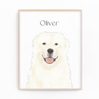 Personalisierte Pyrenäen Hunde Kunst