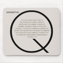 Personalisierte Q-Wörter ohne amerikanisches Engli