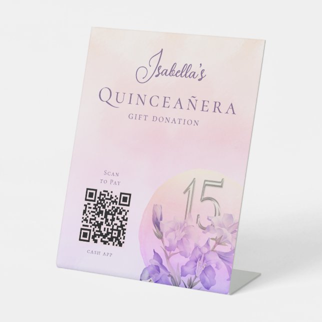 Personalisierte QR-Code-App Sockelschild (Vorderseite)