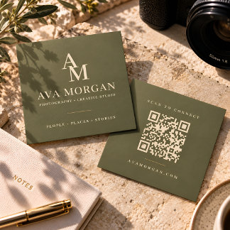 Personalisierte QR-Code-Moderne Quadrat Quadratische Visitenkarte