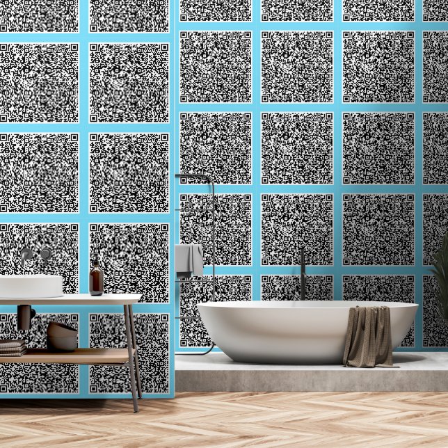 Personalisierte QR-Code-Prüfung Tapete (Badezimmer)
