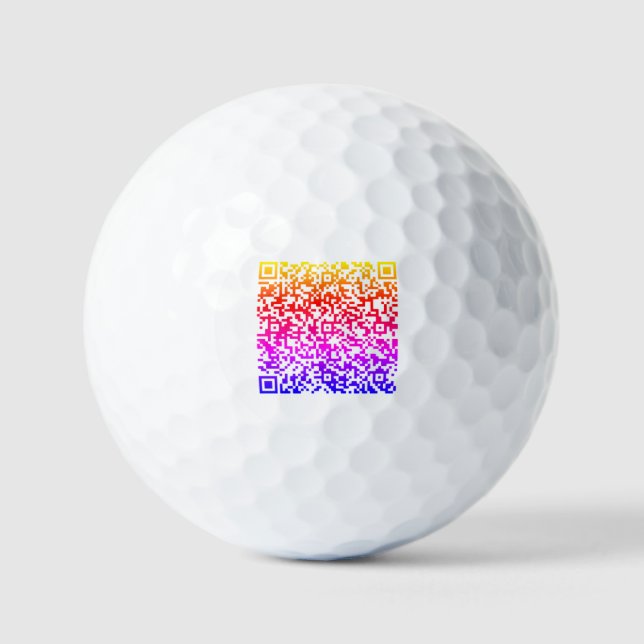 Personalisierte QR Code Scan Info Briefmarke Golf  Golfball (Vorderseite)