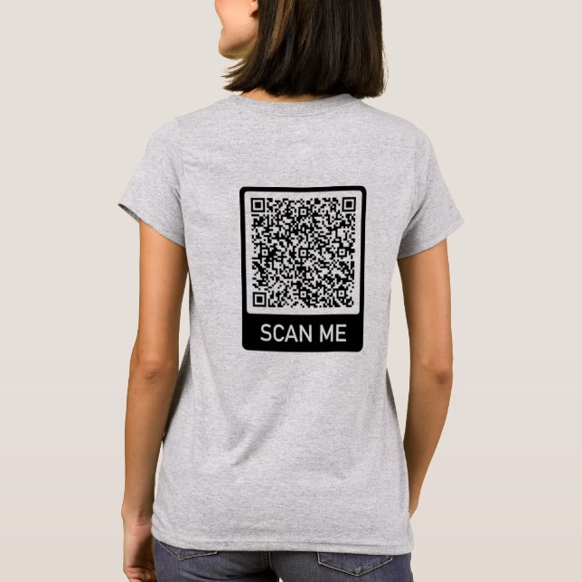 Personalisierte QR-Code-Scan-Informationen Funny T T-Shirt (Rückseite)