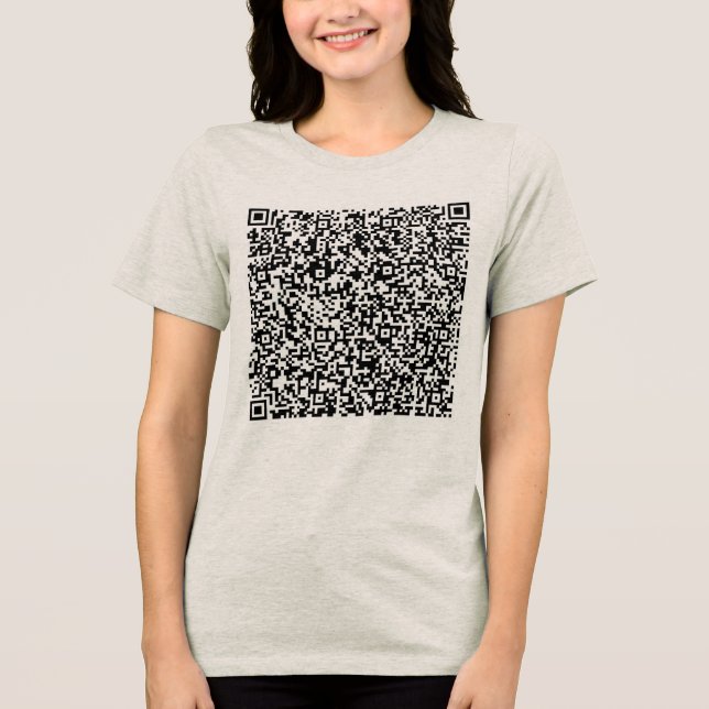 Personalisierte QR-Code-Scan-Informationen zum Fun Tri-Blend Shirt (Vorderseite)