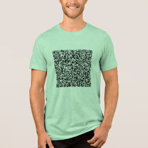 Personalisierte QR-Code-Scan-Informationen zum Fun Tri-Blend Shirt