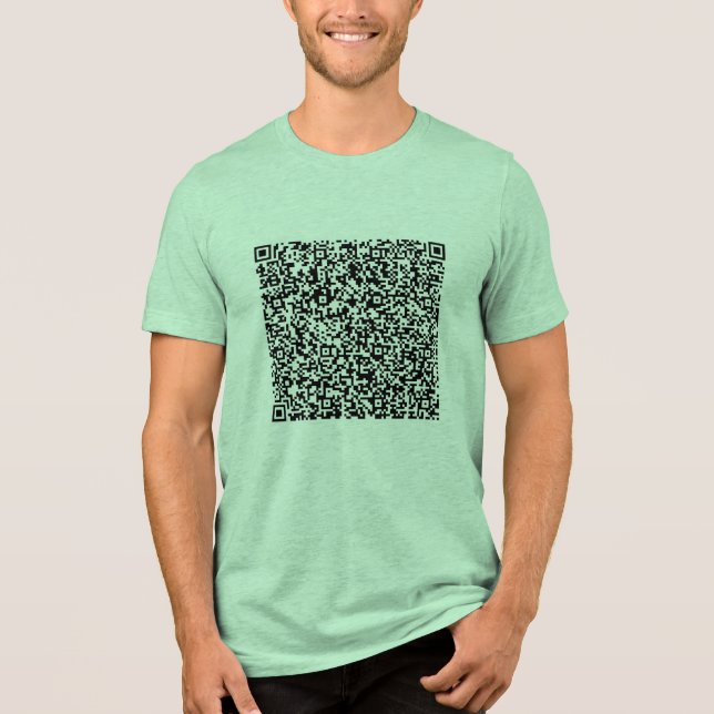 Personalisierte QR-Code-Scan-Informationen zum Fun Tri-Blend Shirt (Vorderseite)
