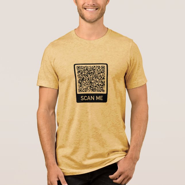 Personalisierte QR-Code-Scan-Informationen zum Fun Tri-Blend Shirt (Vorderseite)