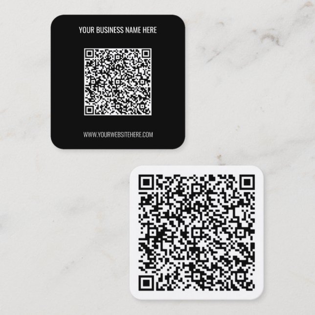 Personalisierte QR-Code-Visitenkarte Quadratische Visitenkarte (Vorne/Hinten)