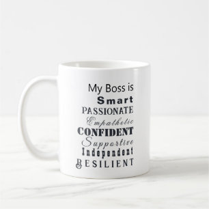 Personalisierte Qualitäten des Chefs des Großfraue Kaffeetasse
