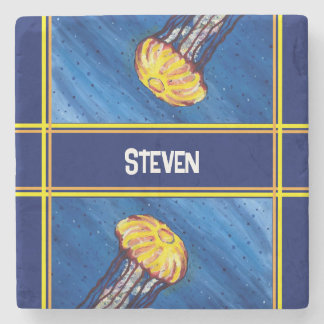 Personalisierte Quallen Steinuntersetzer