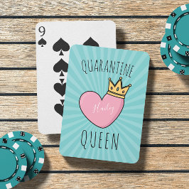 Personalisierte Quarantäne-Königin Spielkarten