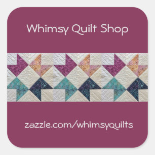 Personalisierte Quilt-Sticker Quadratischer Aufkleber
