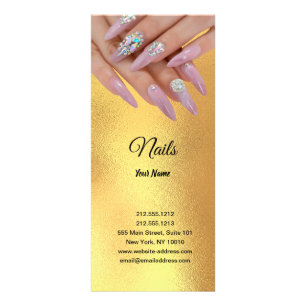 Personalisierte Rack-Karte für Nagelstudio Werbekarte