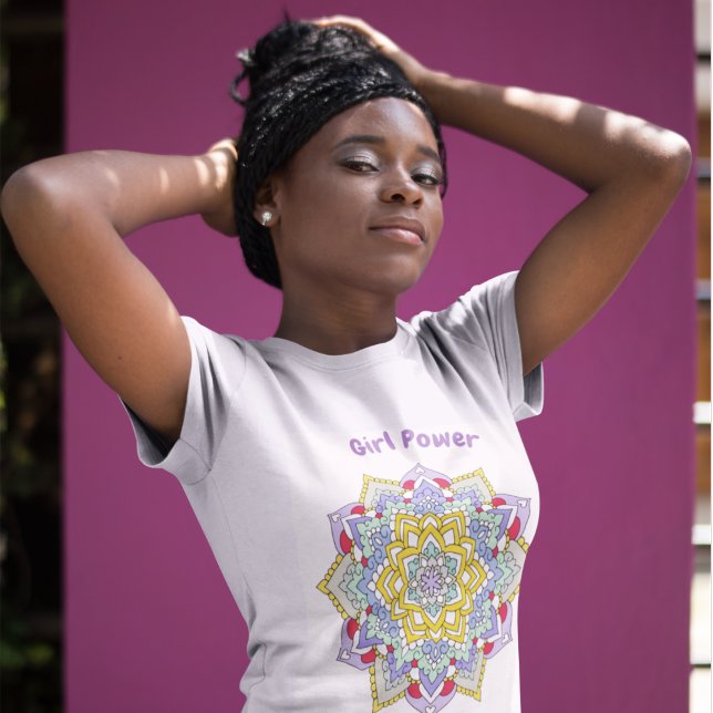 Personalisierte Rainbow Blume Mandala T - Shirt (Von Creator hochgeladen)