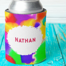 Personalisierte Rainbow Color Splash Dosenkühler