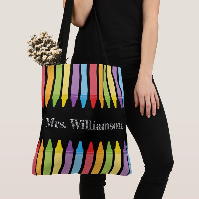 Personalisierte Rainbow Crayons Lehrerbewertung (Von Nahem)