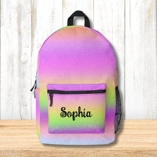 Personalisierte Rainbow-Farben Bedruckter Rucksack