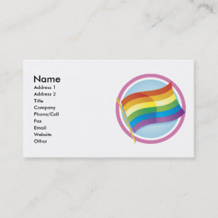 Personalisierte Rainbow Flag Biz Cards Visitenkarte