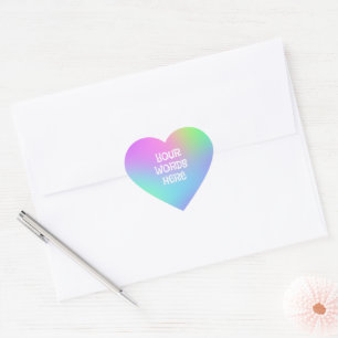 Personalisierte Rainbow Gradient Heart Stickers