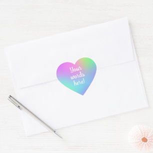 Personalisierte Rainbow Gradient Heart Stickers