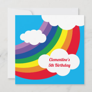 Personalisierte Rainbow Kid's Birthday Einladung
