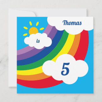 Personalisierte Rainbow Kid's Birthday Einladung