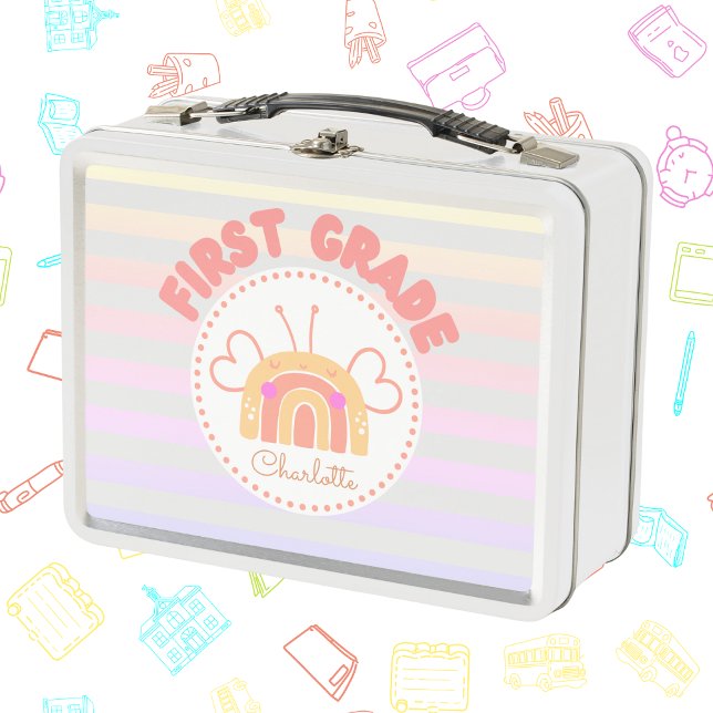 Personalisierte Rainbow Lunch Box (Personalized First Grade Rainbow Lunch Box)
