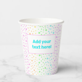 Personalisierte Rainbow Polka Dots Paper Cups Pappbecher