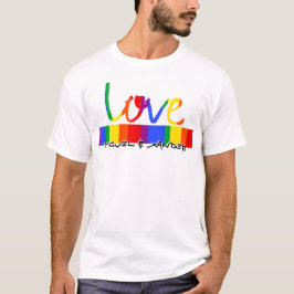 Personalisierte Rainbow-Pride-Liebe T-Shirt