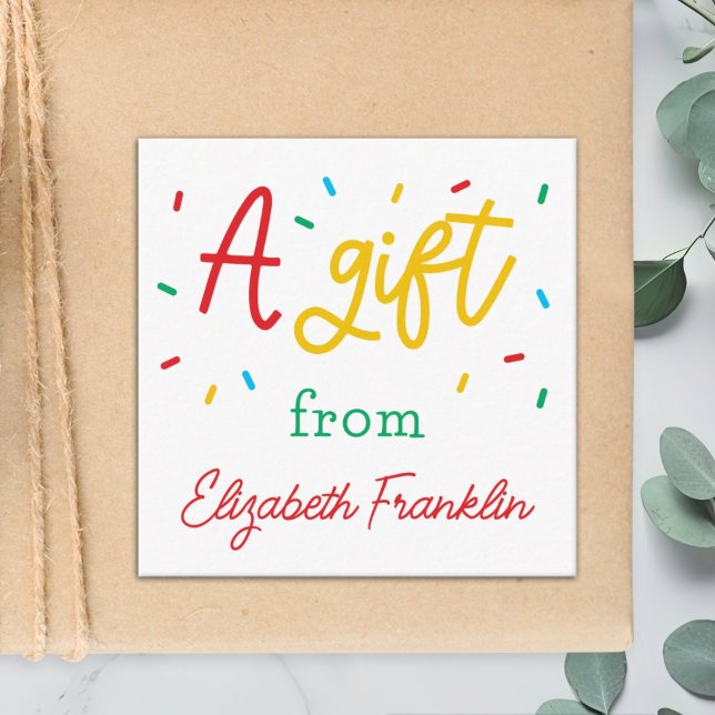 Personalisierte Rainbow-Sprinklergeschenk Begleitkarte (Von Creator hochgeladen)