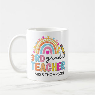 Personalisierte Rainbow-Teacher Coffee Tasse
