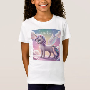 Personalisierte Rainbow Unicorn Katze T-Shirt