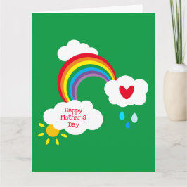 Personalisierte Rainbow-Wetterkarte der Mutter Karte