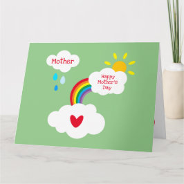 Personalisierte Rainbow-Wetterkarte der Mutter Karte