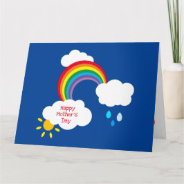 Personalisierte Rainbow-Wetterkarte der Mutter Karte