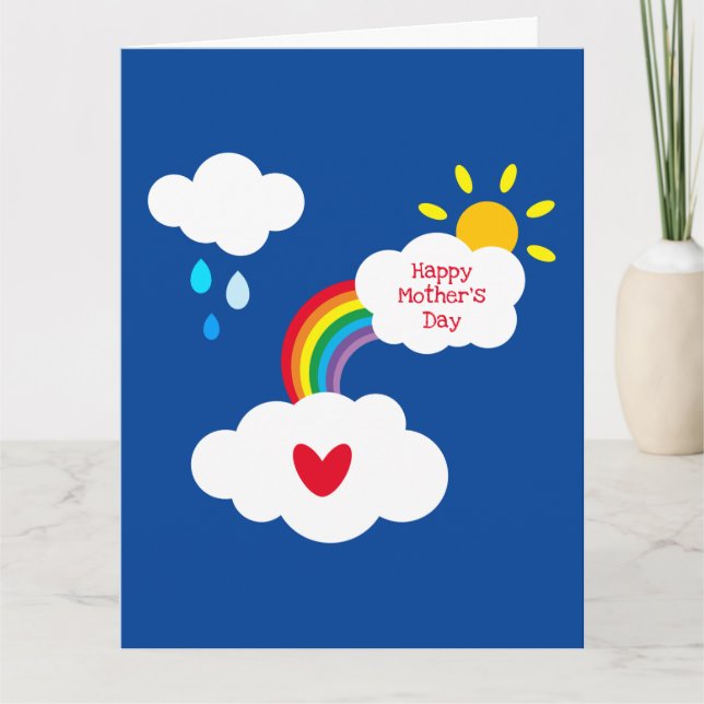 Personalisierte Rainbow-Wetterkarte der Mutter Karte (Vorderseite)
