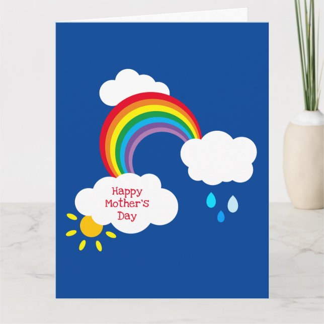 Personalisierte Rainbow-Wetterkarte der Mutter Karte (Vorderseite)