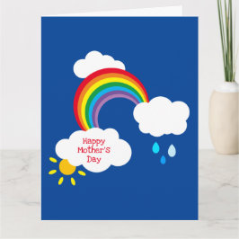 Personalisierte Rainbow-Wetterkarte der Mutter Karte