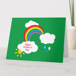 Personalisierte Rainbow-Wetterkarte der Mutter Karte