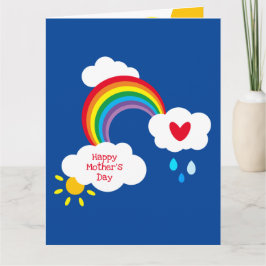 Personalisierte Rainbow-Wetterkarte der Mutter Karte