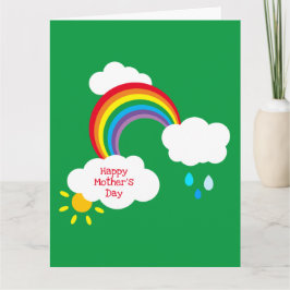 Personalisierte Rainbow-Wetterkarte der Mutter Karte