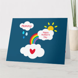 Personalisierte Rainbow-Wetterkarte der Mutter Karte